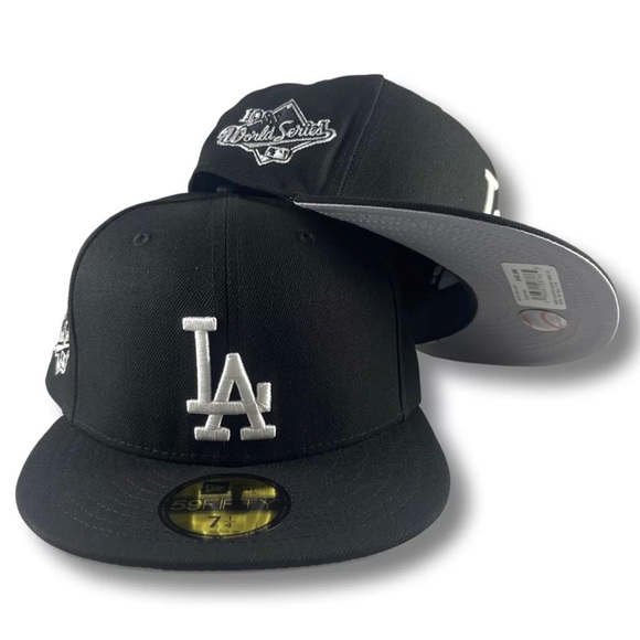 New Era LA Los Angeles Dodgers Grey Sidepatch 59fifty 5950 Fitted Cap Limited Exclusive Edition